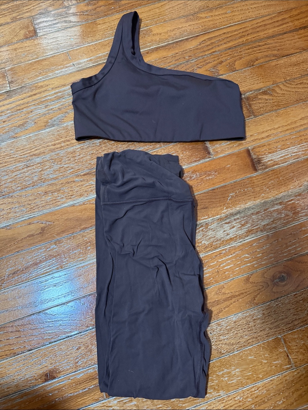 all in motion (target) brown active set sporta bra and leggings
